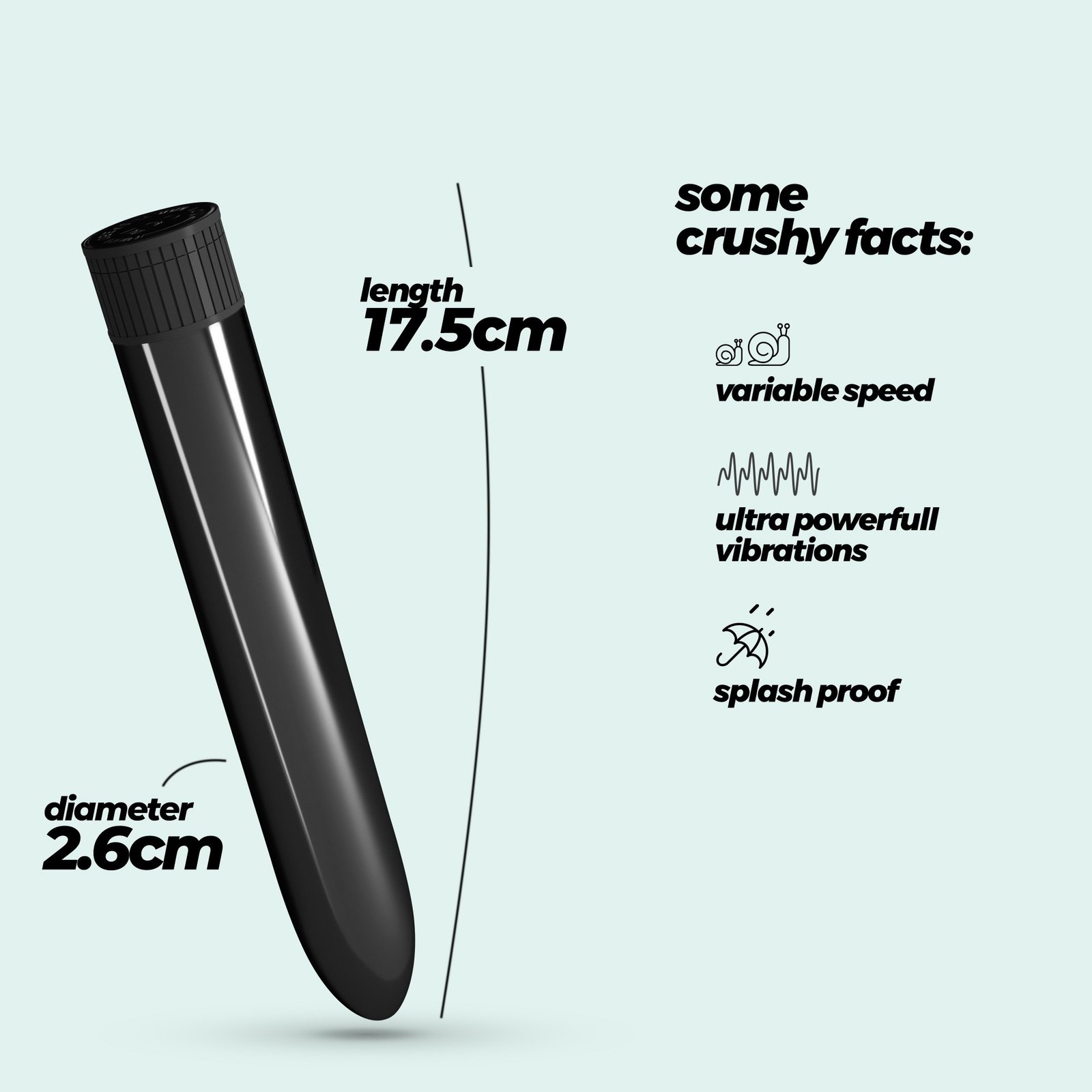 VIBRADOR CLASSIC VIBE CRUSHIOUS PRETO - Image 7