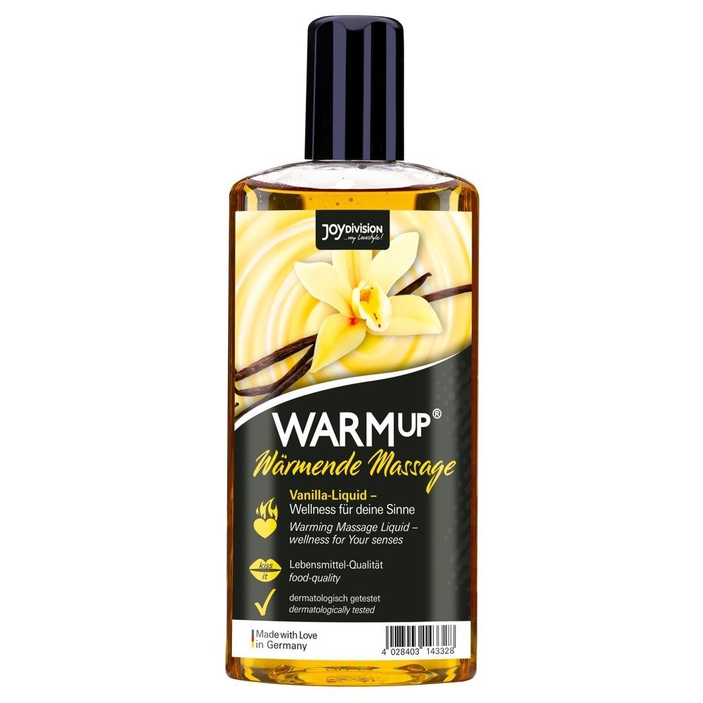 ÓLEO DE MASSAGEM COMESTÍVEL WARMUP BAUNILHA 150 ML JOYDIVISION 1 ÓLEO DE MASSAGEM COMESTÍVEL WARMUP BAUNILHA 150 ML JOYDIVISION