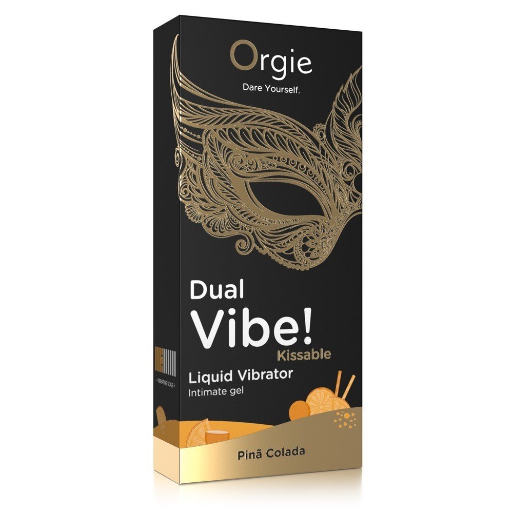 VIBRADOR LÍQUIDO COM SABOR A PIÑA COLADA DUAL VIBE 15ML ORGIE