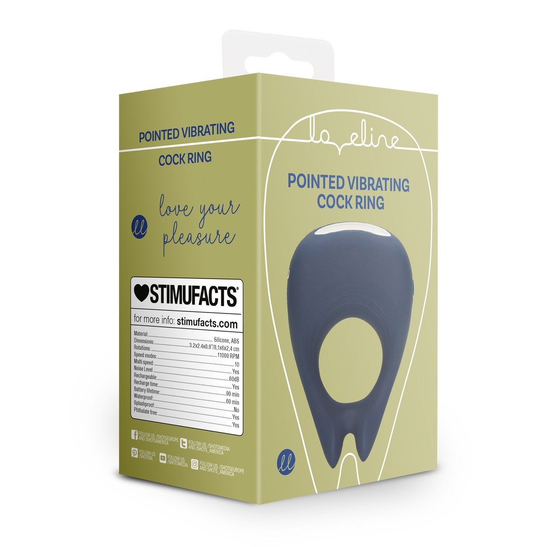 ANEL PARA O PÉNIS COM VIBRAÇÃO POINTED BALTIC BLUE LOVELINE
