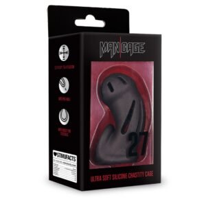 JAULA MODEL 27 ULTRA SOFT SILICONE CHASTITY PRETO MANCAGE