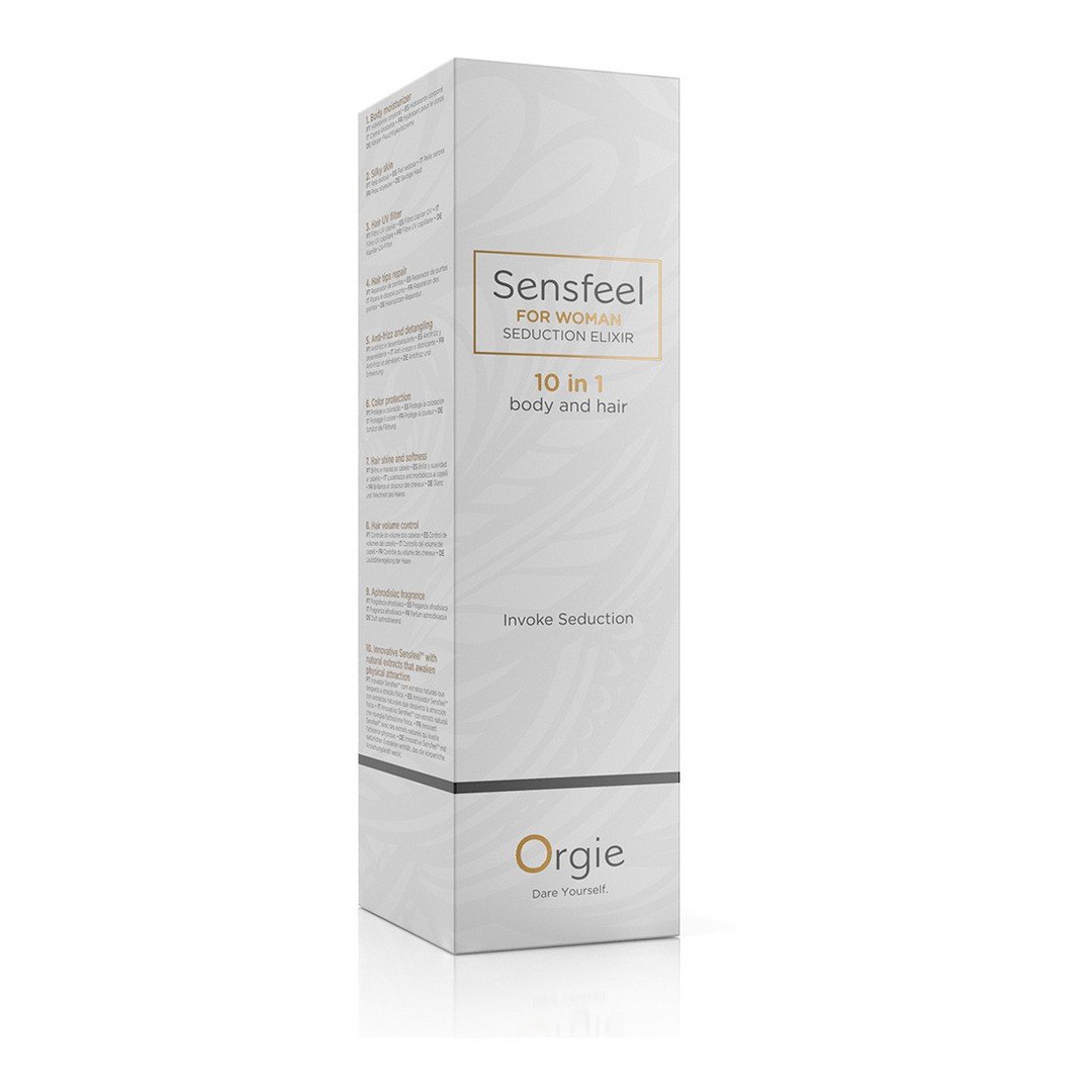 LOÇÃO 10 EM 1 PARA CORPO E CABELO COM FEROMONAS SENSFEEL FOR WOMAN 100ML ORGIE 14 LOÇÃO 10 EM 1 PARA CORPO E CABELO COM FEROMONAS SENSFEEL FOR WOMAN 100ML ORGIE